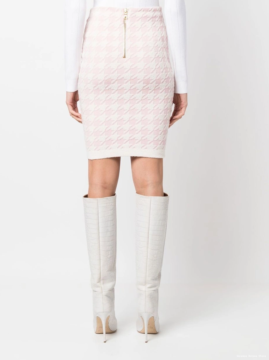 Affordable pattern houndstooth mini Versace Women skirt 0704